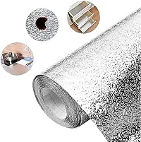 NAREVAL Silver Colour Wallpaper Kitchen Backsplash Self Adhesive Wallpaper Foil Stickers Oil Proof and for Waterproof Stove in Kitchen Wallpaper for Wall Wallpaper (Size 60 * 200 cm) (Silver Moon A1)-thumb3