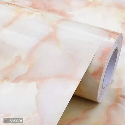 NAREVAL Marble Wallpaper wallpaper, wall wallpapers, marble sticker, kitchen platform stickers, Orange wallpapers for table, sticker for furniture, wall paper, wall sticker in kitchen furniture wallpaper (Size 60*200 Cm) (Z Marble A20)-thumb3