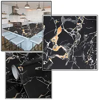NAREVAL Black Gold Marble Wallpaper for Wall Stickers Marble Wallpaper for Home Furniture Living Room Kitchen Platform Cabinets Tabletop Plastic Table Wardrobe PVC DIY Self Adhesive Decorative Wallpaper (Black Gold A21 60*200 Cm)-thumb1