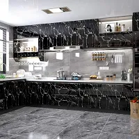 NAREVAL Black Gold Wallpaper Kitchen Wallpaper Oil-Proof Waterproof Self Adhesive Wallpaper Countertop Cabinet Furniture Wallpaper (Size 60 * 200 CM) (Black Gold J3)-thumb3