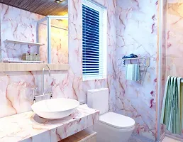 NAREVAL Marble Wallpaper Oil Proof Wallpaper for Kitchen Wall Cabinet for Kitchen Kitchen Sheet Kitchen Sticker Kitchen Wall Kitchen Wall Stickers Oil Proof Heat Resistant for Kitchen, Cabinets, Furniture (Pink Marble 60*200 Cm A18)-thumb3