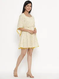 VAIJAYANTI Cotton Women Yellow Printed Dress for Women (VJ681-$P)-thumb4