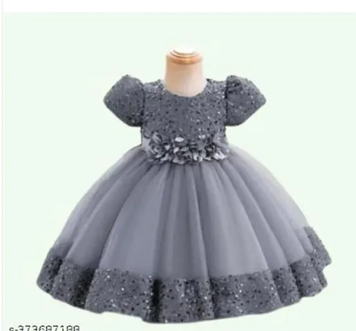 Fancy Party Wear Sequence Girls Frock