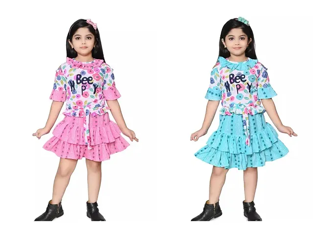 Modern Frock for Girls-Pack of 2