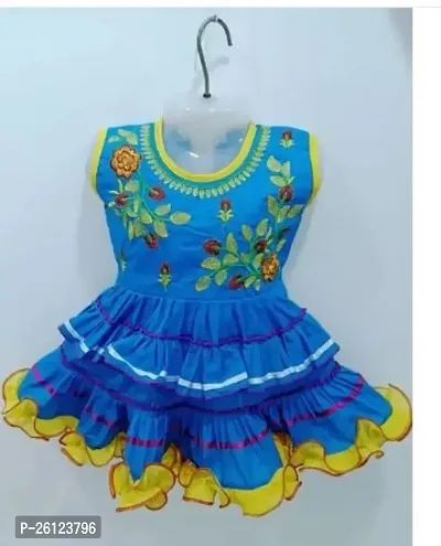 Modern Multicoloured Frock for Girls-thumb0