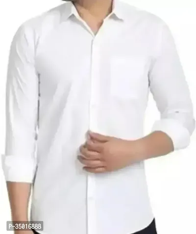 Reliable White Cotton Short Sleeves Casual Shirt For Men-thumb0