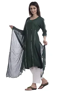 TAJNAN Cotton Kurti for Women/Girl(Medium,Dark Green,Pack of 1)-thumb4