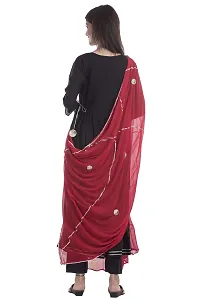 TAJNAN Women's Solid Chiffon Dupatta (redduppata_Red_Standard)-thumb3