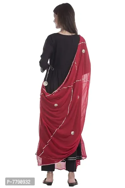 TAJNAN Women's Solid Chiffon Dupatta (redduppata_Red_Standard)-thumb4