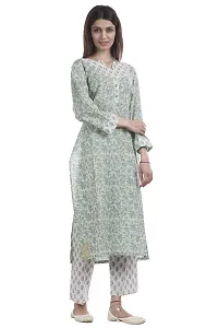 TAJNAN Cotton Kurta and Pant Set for Women-thumb2