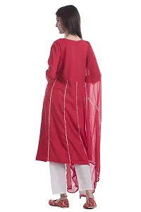 TAJNAN Rayon Suit for Women/Girl(Medium,Red,Pack of 1)-thumb3