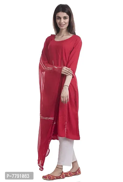 TAJNAN Rayon Suit for Women/Girl(Medium,Red,Pack of 1)-thumb3