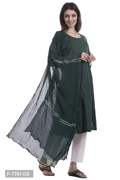 TAJNAN Cotton Kurti for Women/Girl(Medium,Dark Green,Pack of 1)-thumb4