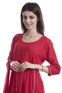 TAJNAN Rayon Suit for Women/Girl(Medium,Red,Pack of 1)-thumb1