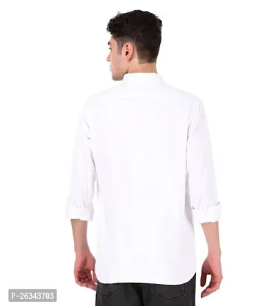 Stylish White Cotton Long Sleeve For Men-thumb2