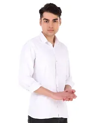 Stylish White Cotton Long Sleeve For Men-thumb2