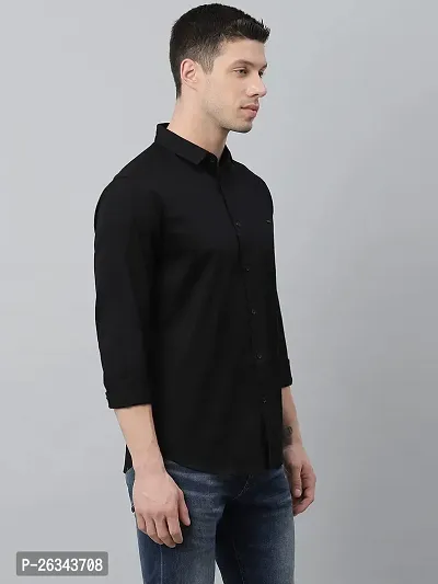 Stylish Black Cotton Long Sleeve For Men-thumb4