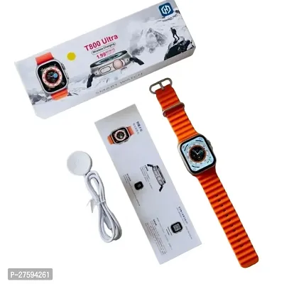 MAGIC T800 ultraSeries 8 Ultra Smart Watch HD 45mm Display Smart Watch Bluetooth Calling Smart Watch with Wireless Charging, Sports Mode, Health Mode SpO2  Sleep Monitoring (Orange)-thumb0