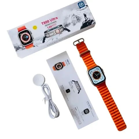 MAGIC T800 ultraSeries 8 Ultra Smart Watch HD 45mm Display Smart Watch Bluetooth Calling Smart Watch with Wireless Charging, Sports Mode, Health Mode SpO2  Sleep Monitoring (Orange)
