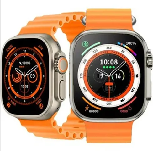 T800 Ultra Smart Watch with 1.99 INCH Infinite Display (Orange) Smartwatch  (ORANGE Strap, FREE SIZE)