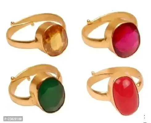 Stylish Alloy Multicoloured Men Rings Pack Of 4