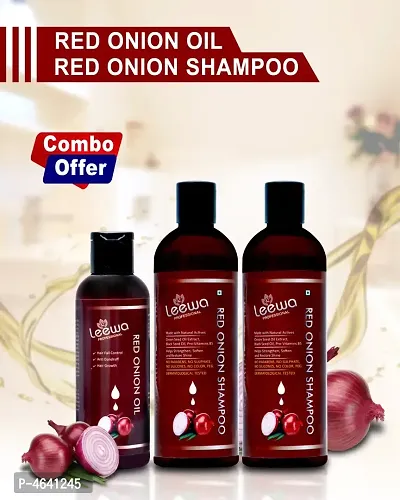 Professional Red Onion Oil 100 ml And Shampoo 400  ml Combo