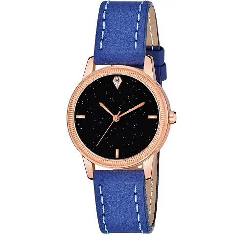 Fashionable Dial Genuine Leather Analog Watch For Women