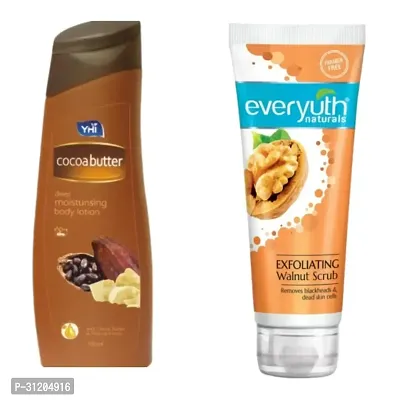 Yhi Cocoa Butter Deep Moisturising Body Lotion Everyuth Naturals Exfoliating Walnut Scrub Combo