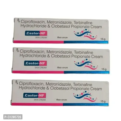 Castor_Nf 15G Ciprofloxacin, Metronidazole, Terbinafine Hydrochloride Clobetasol Propionate Cream Pack 3