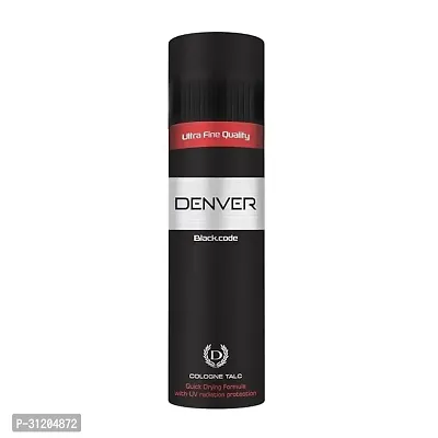 Denve Black Code Cologne Talc - 50Gm Scented Talcum Powder For Men Pack Of -1