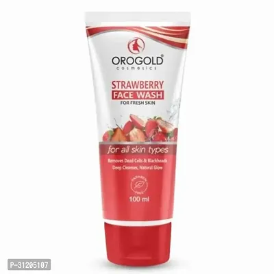 Strawberry Face Wash For Fresh Skin Removes Dead Cells Blackheads Face Wash 100 Ml Pack Of -1-thumb0