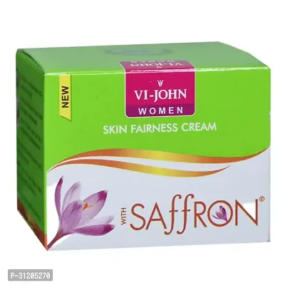 Vi-John Skin Organic Fairness Cream With Saffron For Remove Dark Spots, Skin Whitening With Blend Of Cellule Blanc, Saffron, Vitamin E Mulberry Extract All Skin - 50 Gm