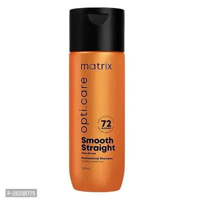 Matrix Opti Care Smooth Straight Professional Shampoo For Ultra Smooth Frizz Free Hair With Shea Butter Paraben Free 200Ml-thumb0