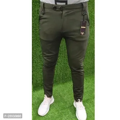 Stylish Green Modal Solid Regular Trouser For Men