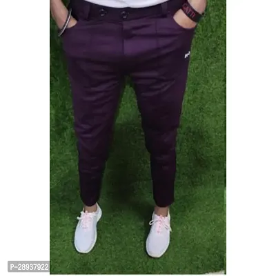 Stylish Purple Modal Solid Regular Trouser For Men