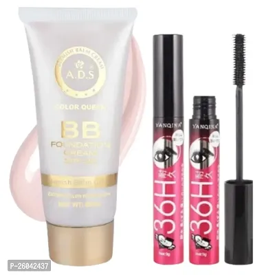 ADS Extreme Glow BB Foundation Cream 36H MASCARA COMBO