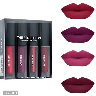 Liquid Matte Minis Lipstick Red Edition, 6 ml - (Pack of 4)-thumb0