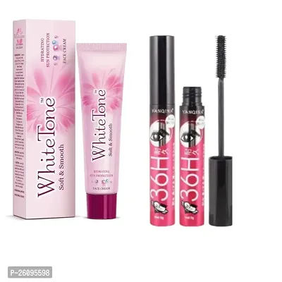 White Tone Soft  Smooth Face Cream 50gm 36H MASCARA COMBO-thumb0