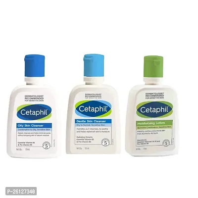 Cetaphil Face Wash Gentle Skin Cleanser Cetaphil Moisturizing Lotion  Oily Skin Cleanser 125ml(COMBO)-thumb0