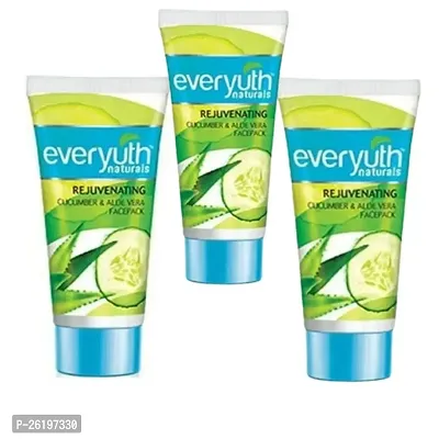 Everyuth Naturals Rejuvenating Cucumber  Aloe Vera Face Pack  pack of 3-thumb0