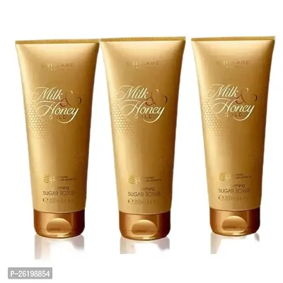 milk and honey gold smoothing sugar scrub - 200 ml  pack of 3-thumb0