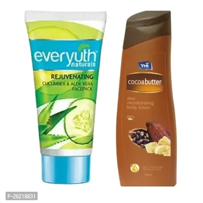 YHI cocoa butter deep moisturising body lotion everyuth face pack-thumb0