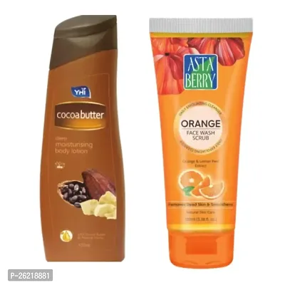 YHI cocoa butter deep moisturising body lotion Astaberry Vitamin C Face Wash Scrub-thumb0