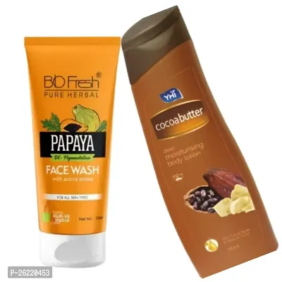 YHI cocoa butter deep moisturising body lotion BIO FRESH HERBAL PAPAYA FACEWASH-thumb0