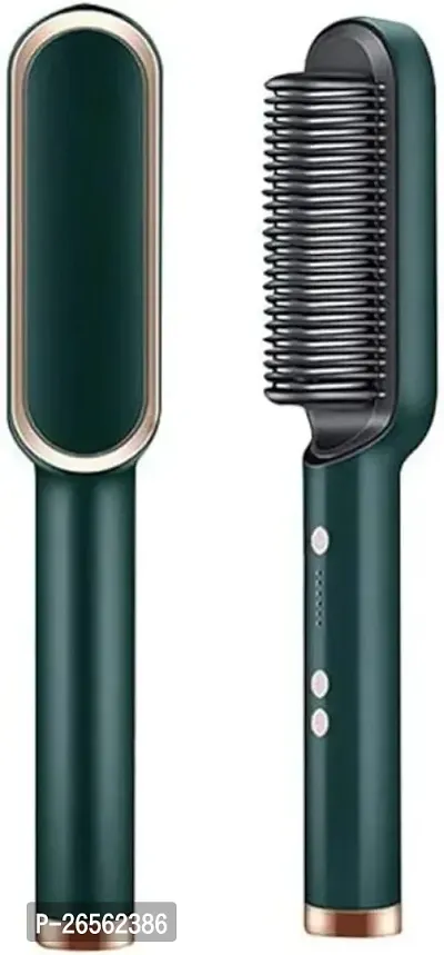 Hair Straightener Comb for Women  Men, Brush Machine PTC Heating Electric with 5 Temperature Control air Straightening Comb, Fast Heating pack of 2-thumb0
