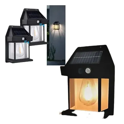 Solar Light Outdoor Wall Light, Solar Lamp with Motion Sensor, Waterproof Outdoor Lamp for Garden, Yard- Multi Color pack of 3