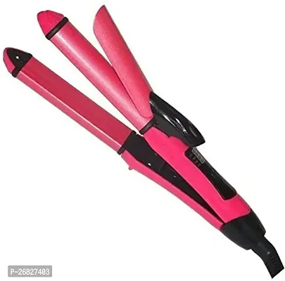 Nova 20009 2 in 1 Hair straightener and curler For Women and Men (PINK)-thumb0