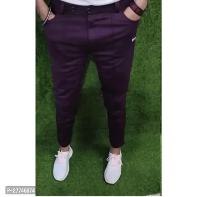 Classic Modal Solid Track Pants for Men-thumb0