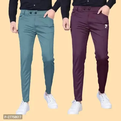 Classic Modal Solid Track Pants for Men, Pack of 2