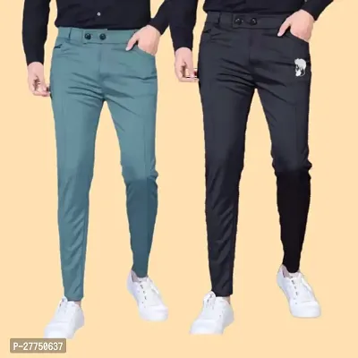 Classic Modal Solid Track Pants for Men, Pack of 2